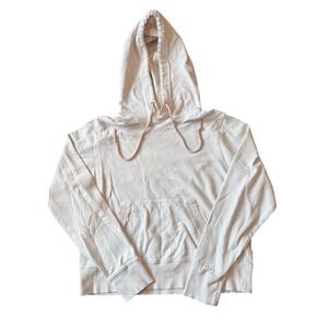 Athleta Hoodie Women Size L Cream Excellent Pullover Long Sleeve Pocket